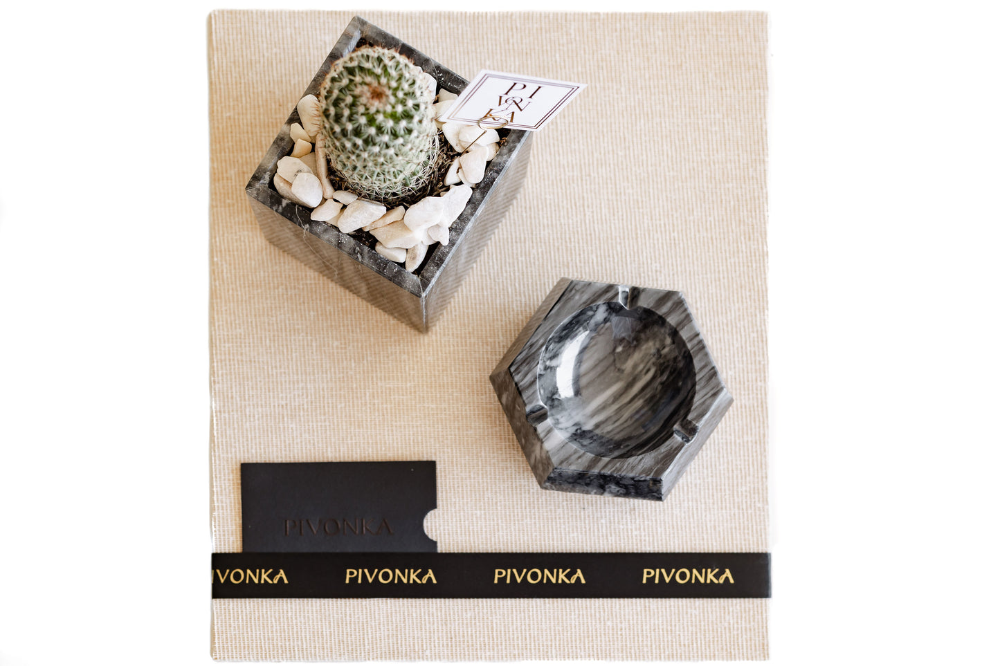 KIT 1 - CACTUS Y CENlCERO DE MARMOL.