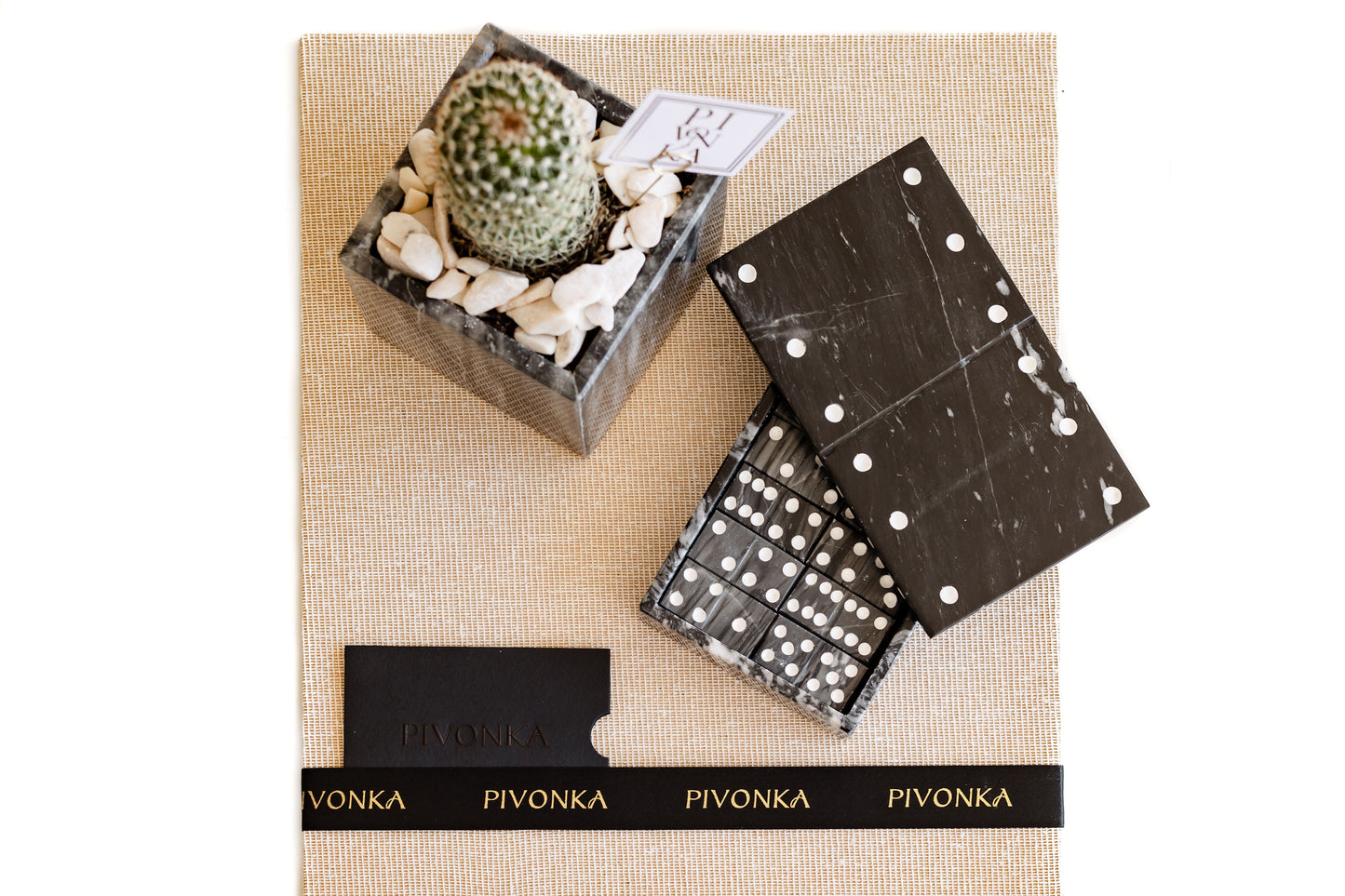 KIT 2 - CACTUS Y DOMINO DE MARMOL