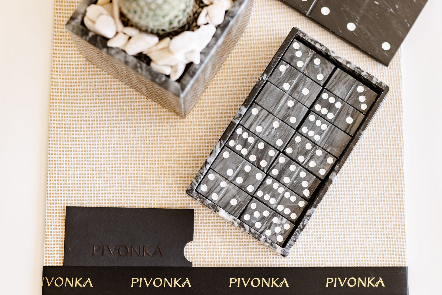 KIT 2 - CACTUS Y DOMINO DE MARMOL