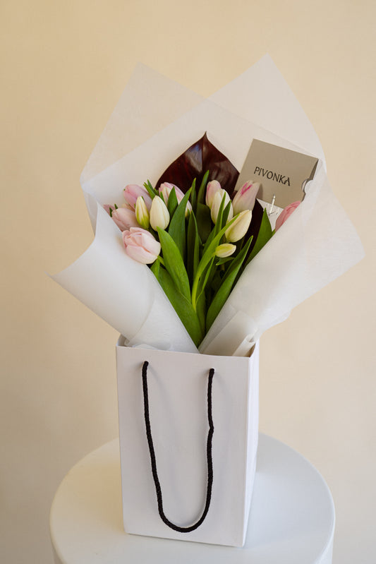 TULIPANES EN BOLSA