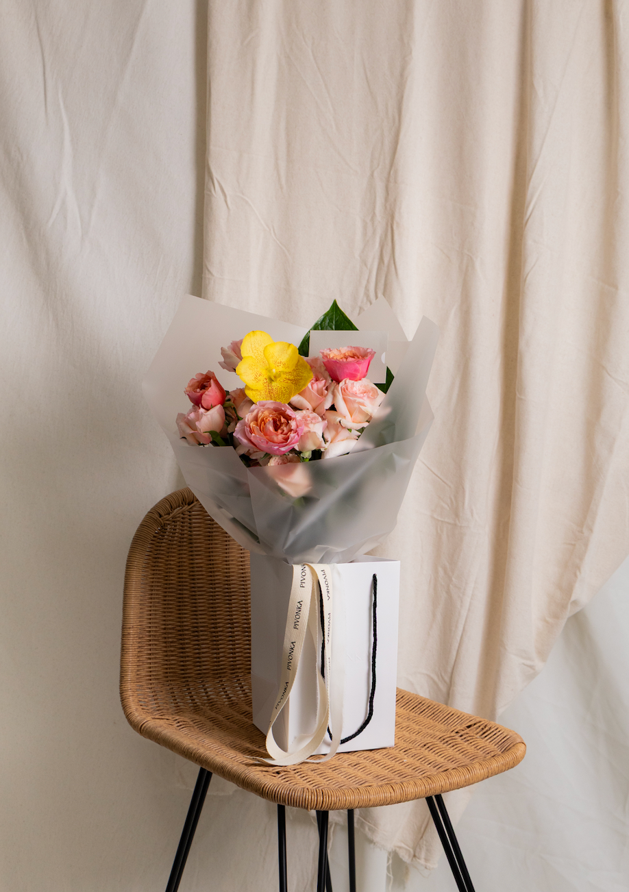 BOUQUET CORAZÓN DE ROSA