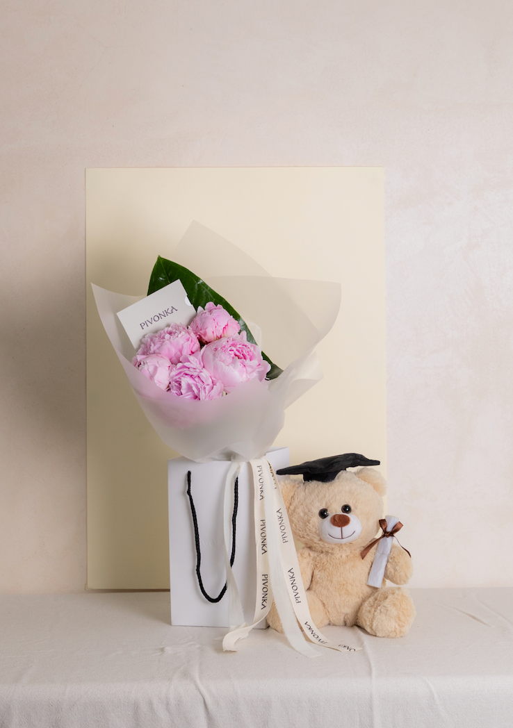 PEONY FLOWER BAG + PELUCHE