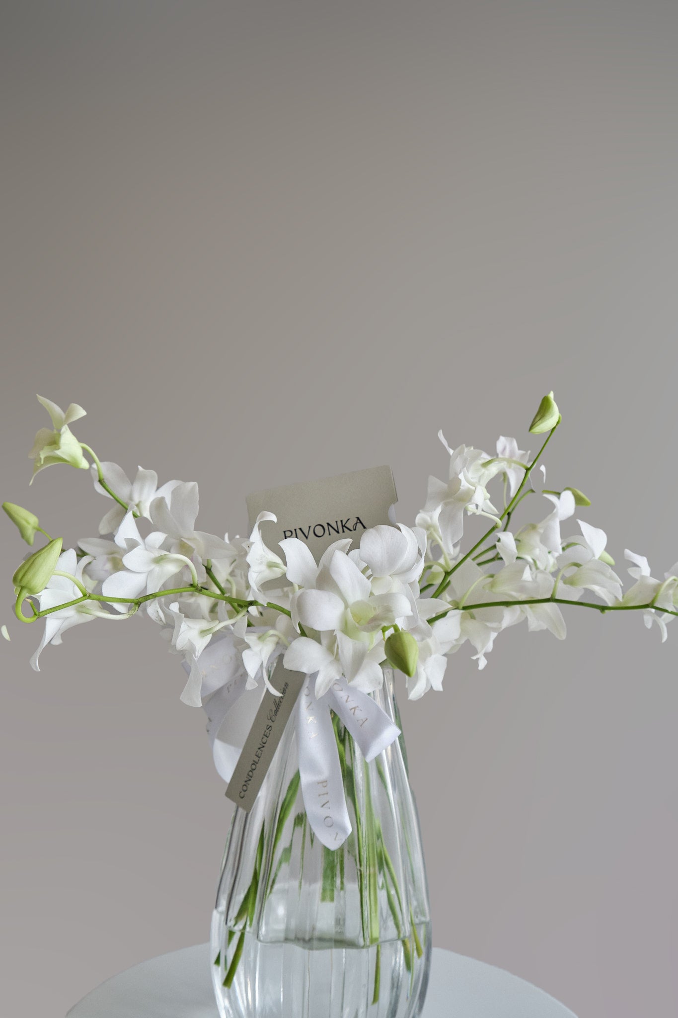 ORQUIDEAS EN BASE DE CRISTAL