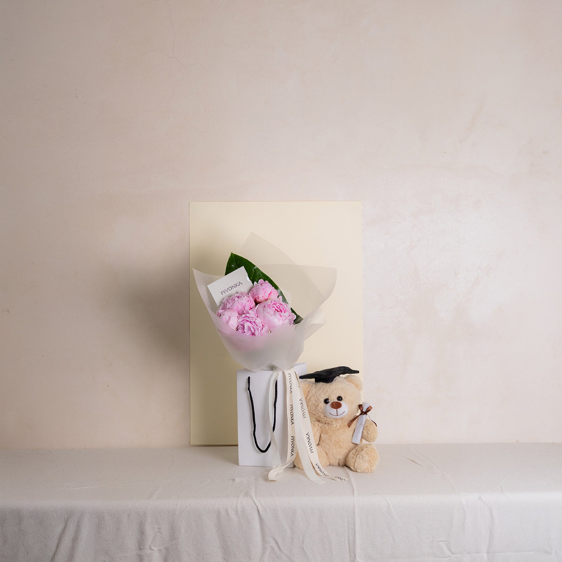 PEONY FLOWER BAG + PELUCHE