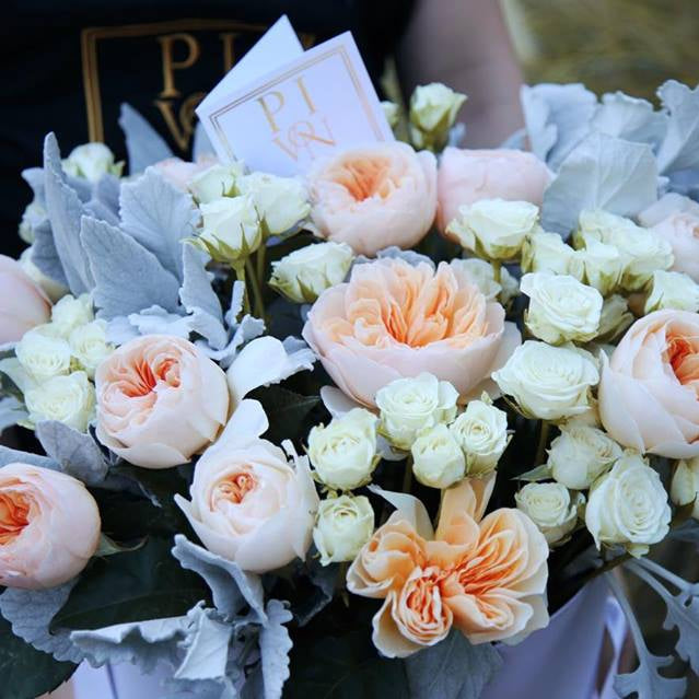 Pivonka Flores. British Gift. Rosas inglesas, Mini rosas, y Follaje